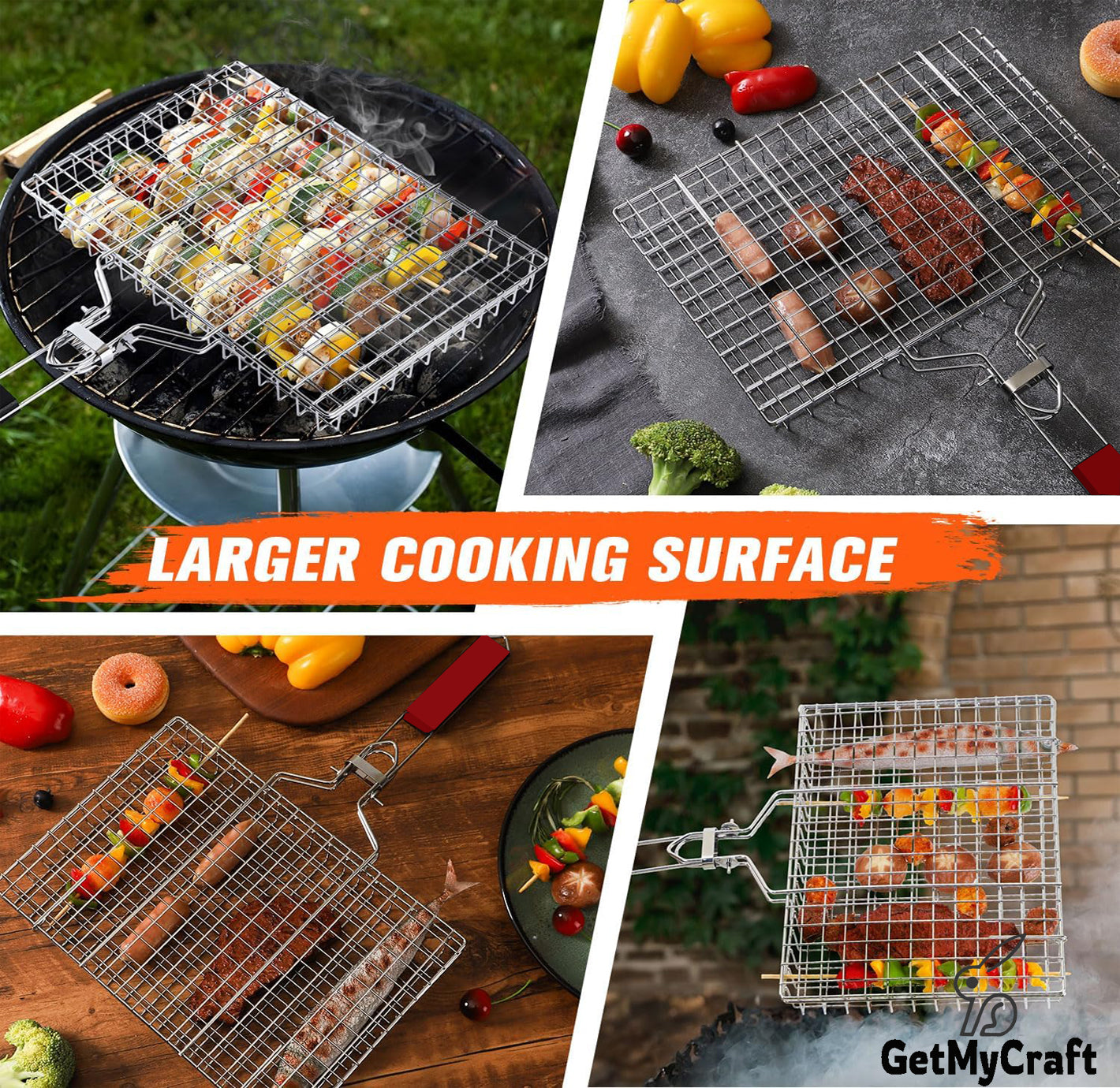 BBQ-Grill Basket  (Stainless Steel)