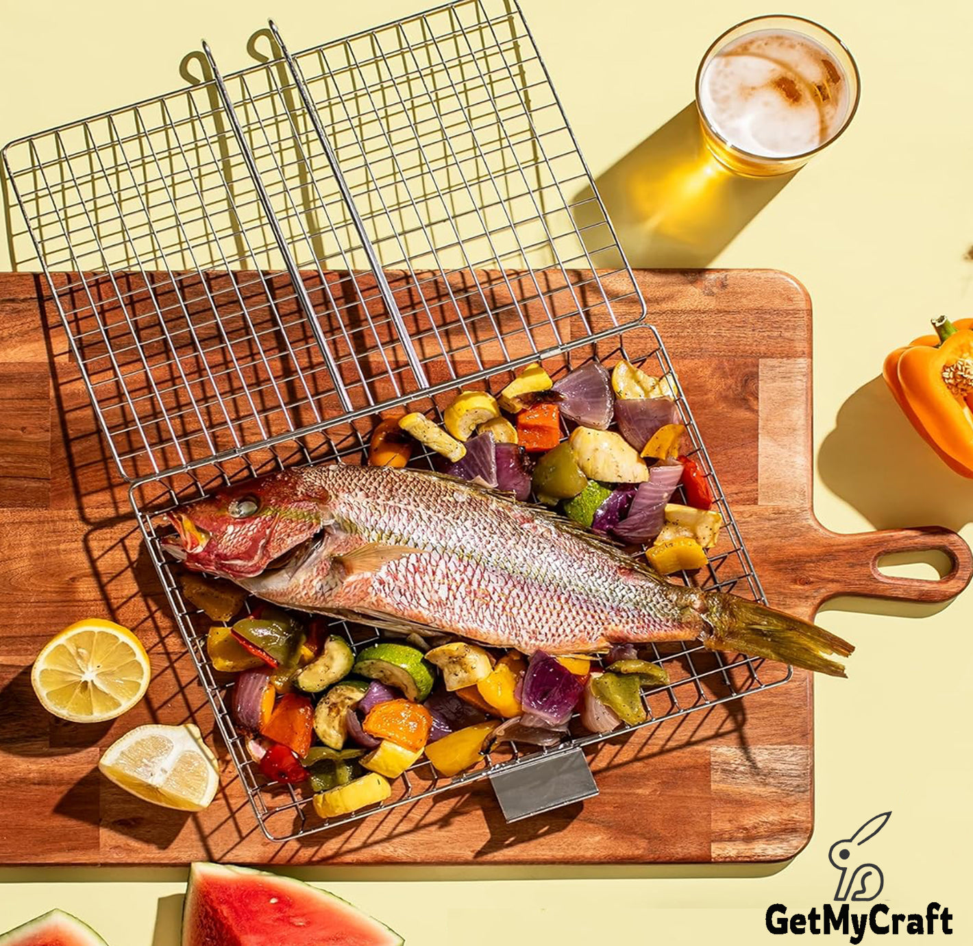 BBQ-Grill Basket  (Stainless Steel)