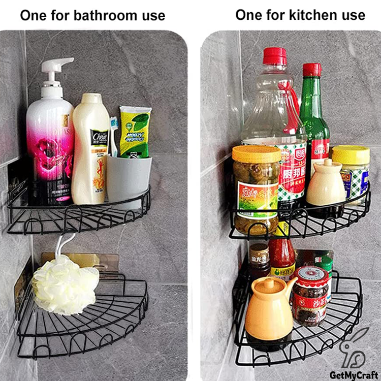 Metal Corner Rack (Heavy quality pack of 2)