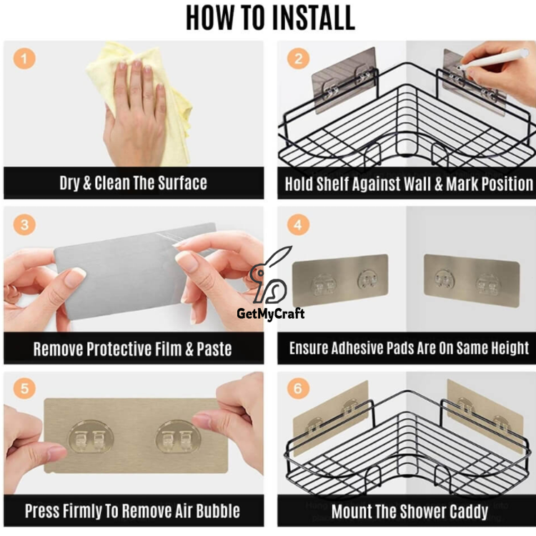 Metal Corner Rack (Heavy quality pack of 2)